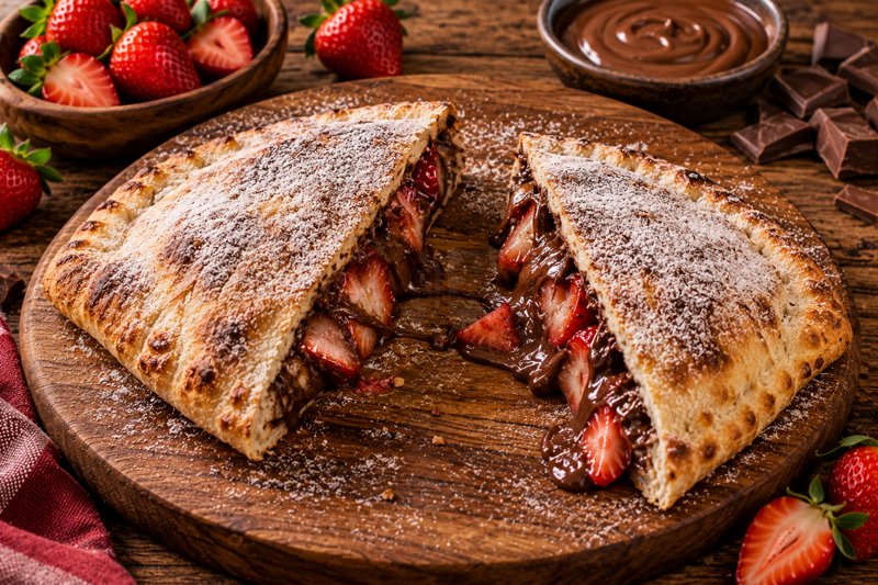 Calzone de Chocolate com Morango da Otto