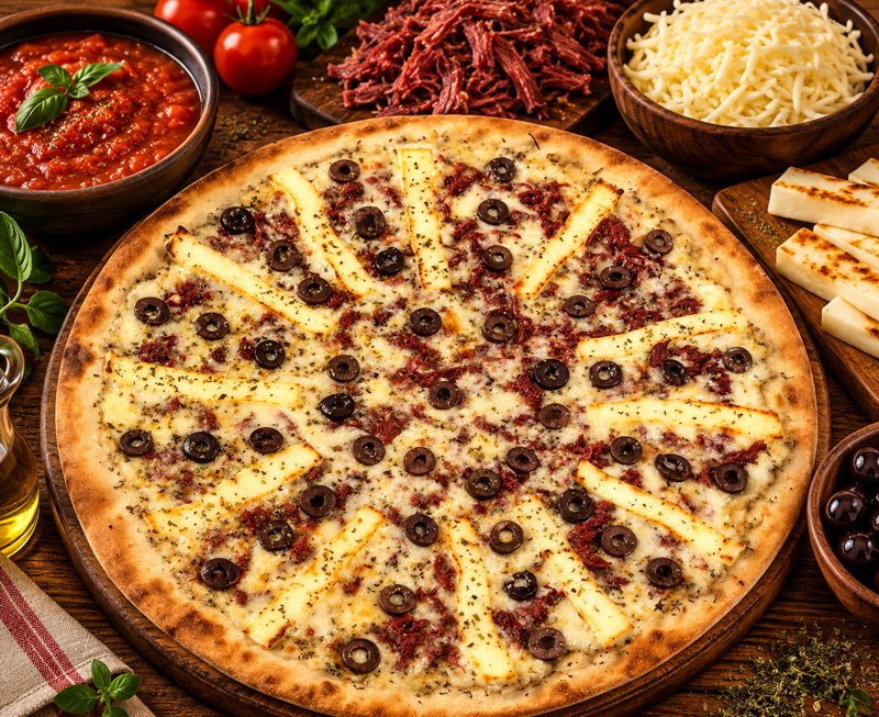 Pizza Carne Seca com Coalho da Otto