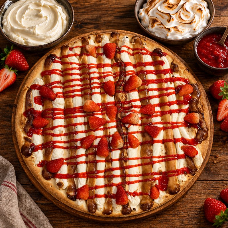 Pizza Cheesecake de Morango da Otto