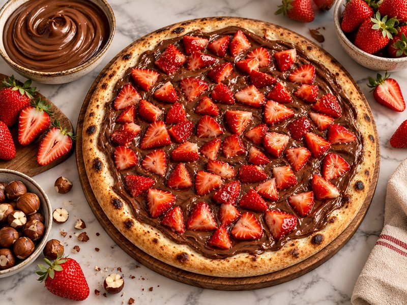 Pizza Nutella com Morango da Otto